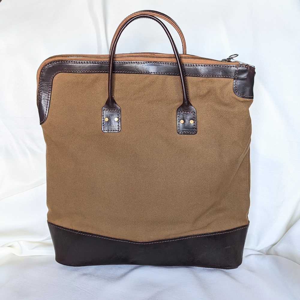 Freemans Sporting Club x BillyKirk Bank deposit Tote Bag Leather Waxed Cotton